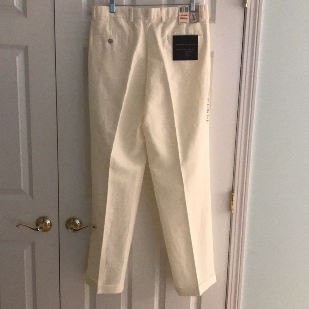 New Dockers Premium Presidio Linen Blend Off White Trouser Pants 33 x 32 - Picture 4 of 14